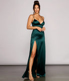 Carmen High-Slit Satin Formal Dress