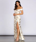 Jaden Floral Foiled Sweetheart Dress