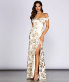 Jaden Floral Foiled Sweetheart Dress