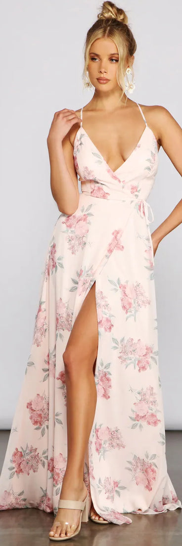 Anna Floral Chiffon A-Line Dress