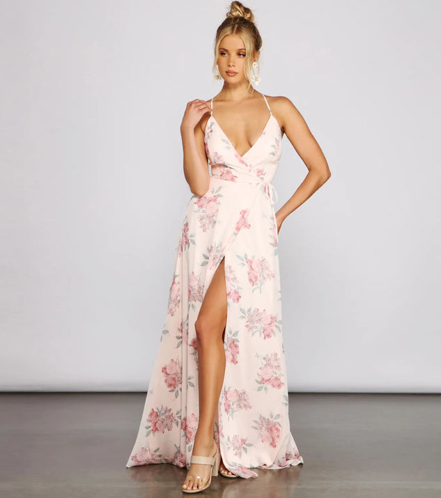 Anna Floral Chiffon A-Line Dress