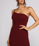 Alice Formal One Shoulder Crepe Dress