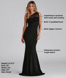 Dakota Formal One-Shoulder Swiss Dot Dress