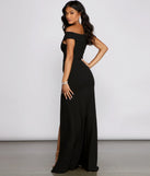 Harlowe Formal Off The Shoulder Crepe Dress