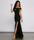 Harlowe Formal Off The Shoulder Crepe Dress