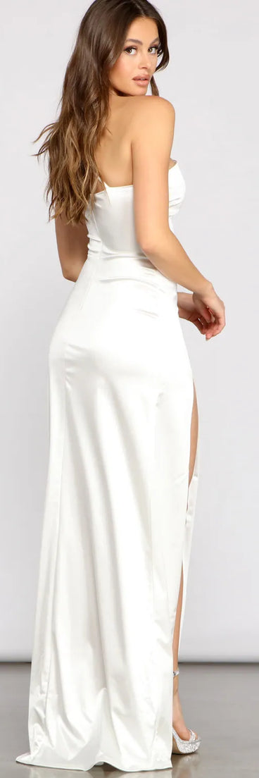 Lana Formal One Shoulder High Slit Dress