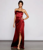 Isla Formal One-Shoulder Satin Dress