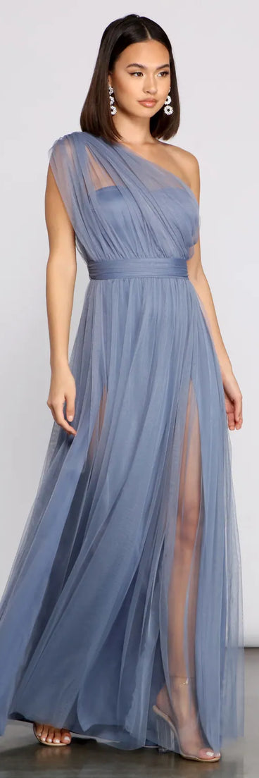 Rebecca Tulle A-Line Formal Dress