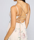 Corinna Formal Floral Chiffon Wrap Dress