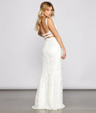 Melissa Sequin Mesh Cross-Back Dress