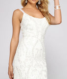 Melissa Sequin Mesh Cross-Back Dress