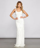 Melissa Sequin Mesh Cross-Back Dress