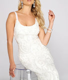 Melissa Sequin Mesh Cross-Back Dress