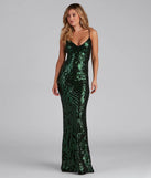 Serena Sequin Mesh Mermaid Dress