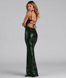 Serena Sequin Mesh Mermaid Dress