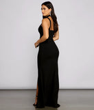 Vivienne Formal High Slit Crepe Dress