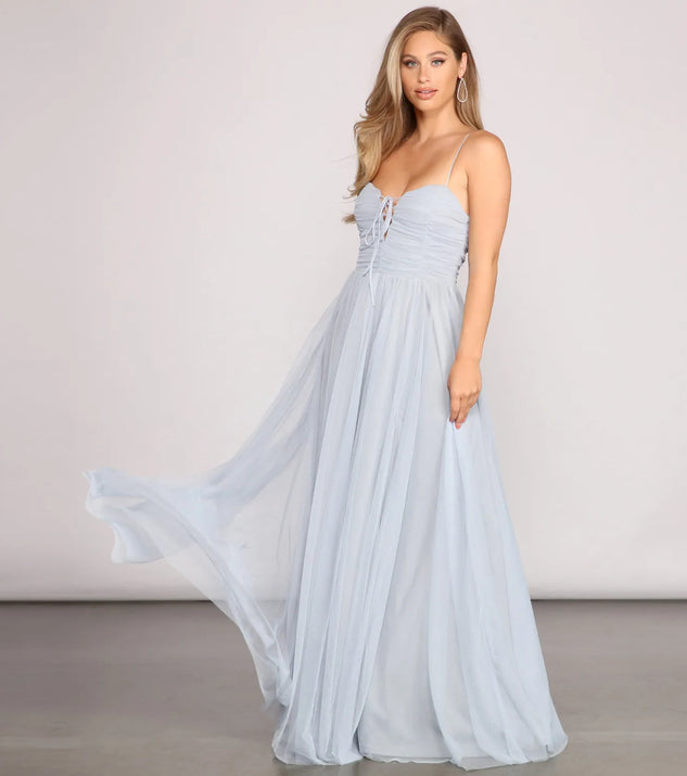 Aviva Formal A-Line High Slit Dress