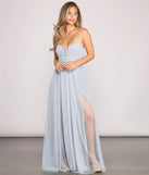 Aviva Formal A-Line High Slit Dress
