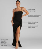 The Tiffany Sleeveless High Slit Formal Dress in luxe black fabric, a stunning prom dress with statement details designed to make a bold impression at Prom 2025.
