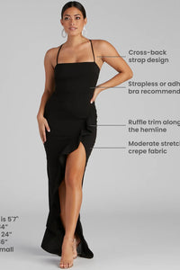 tiffany sleeveless high slit formal dress Windsor Tiffany Sleeveless High Slit Formal Dress