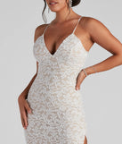 Dixie Lace Mesh High-Slit Formal Dress