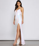 Brenna High-Slit Sequin Mermaid Dress