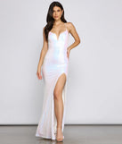 Brenna High-Slit Sequin Mermaid Dress