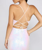 Brenna High-Slit Sequin Mermaid Dress