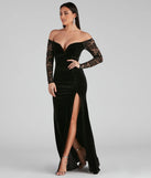 Larsa Formal Velvet And Lace Mermaid Dress