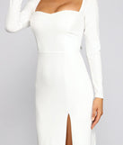 Kayla Long Sleeve Lace-Up Back Formal Dress