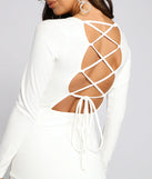 Kayla Long Sleeve Lace-Up Back Formal Dress