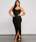 Cassandra Cowl Neck Ruched Formal Dress