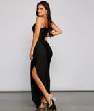 Cassandra Cowl Neck Ruched Formal Dress