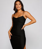 Cassandra Cowl Neck Ruched Formal Dress