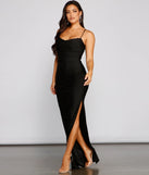 Cassandra Cowl Neck Ruched Formal Dress