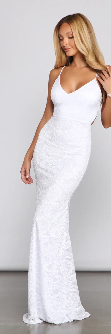 Zenaida Formal Sleeveless Lace Mermaid Dress