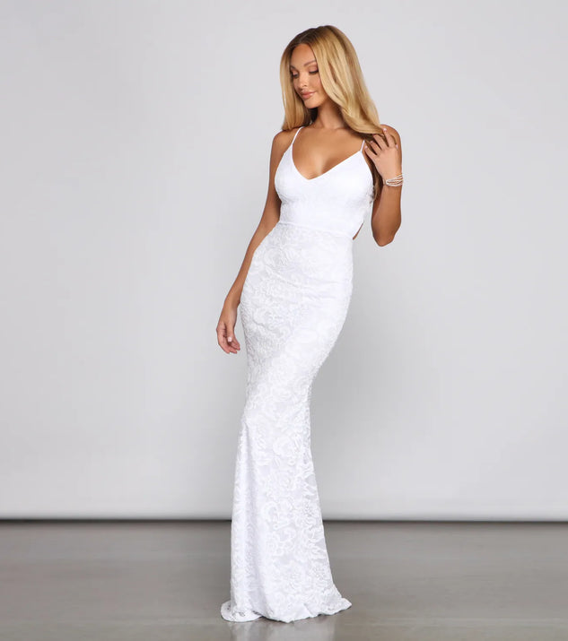 Zenaida Formal Sleeveless Lace Mermaid Dress