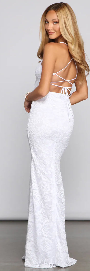 Zenaida Formal Sleeveless Lace Mermaid Dress