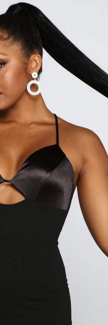 Amelie Formal High Slit Crepe Dress