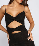 Delta Formal Cutout Glitter Dress