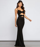 Delta Formal Cutout Glitter Dress
