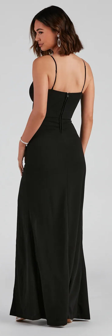 Alexia Formal High Slit Illusion Dress | Windsor Alexia Formal High Slit Illusion Dress | Windsor