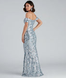 Carter Sequin Scroll A-Line Formal Dress
