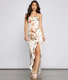 Nicole High-Slit Floral Formal Dress