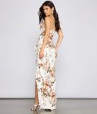 Nicole High-Slit Floral Formal Dress
