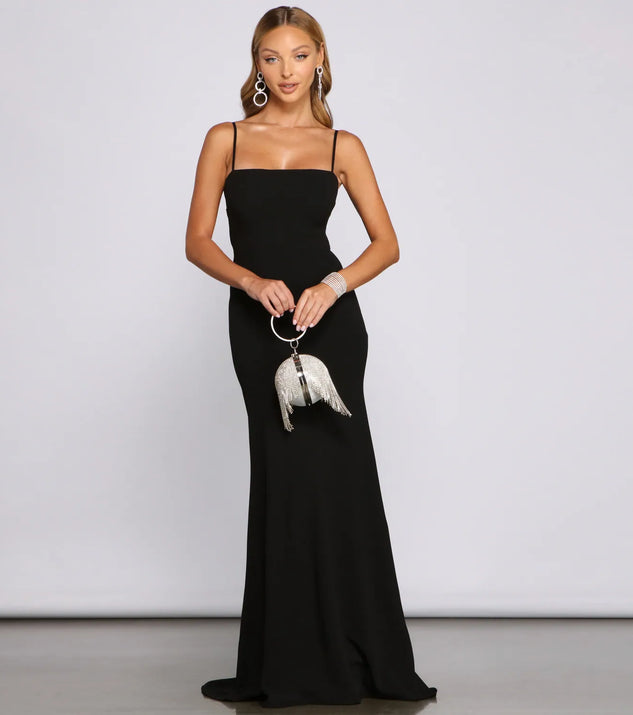 Bette Formal Open Back Crepe Dress