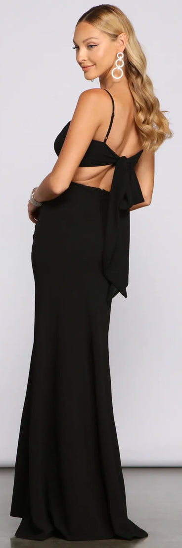 Bette Formal Open Back Crepe Dress