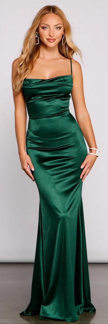 Nahla Formal Satin Mermaid Dress