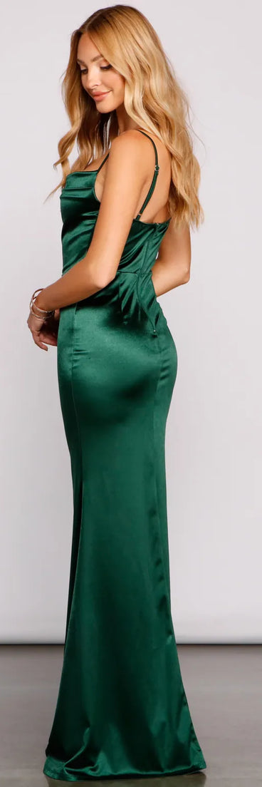 Nahla Formal Satin Mermaid Dress