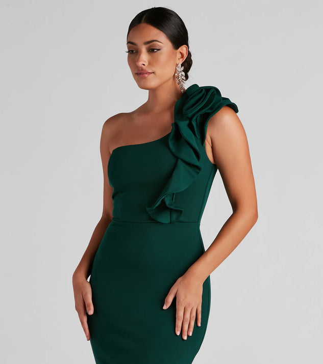 Diana Formal One-Shoulder Ruffle Dress | Windsor Diana Formal One-Shoulder Ruffle Dress | Windsor